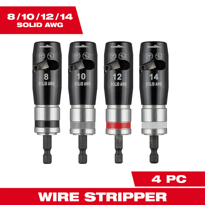 Milwaukee 48-32-6406 4-Piece Solid Wire Stripper Set