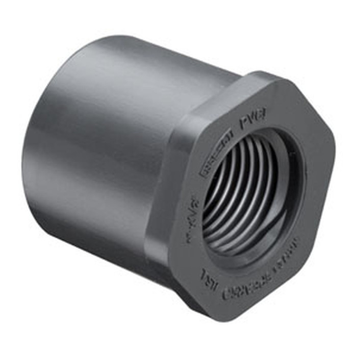 Spears 838-072 SCH80 PVC Reducing Bushing, 1/2" x 1/4" SPGxFPT