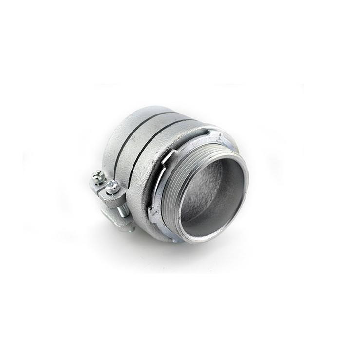 Bridgeport Fittings 416 2" Malleable Iron Squeeze Connector for Flexible Conduit