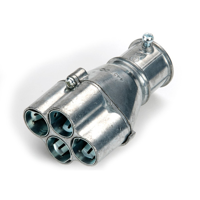 Bridgeport Fittings 4457-DC Mighty-Merge Zinc Die-Cast EMT to AC/FMC Transition Coupling, 1" to 3/8"