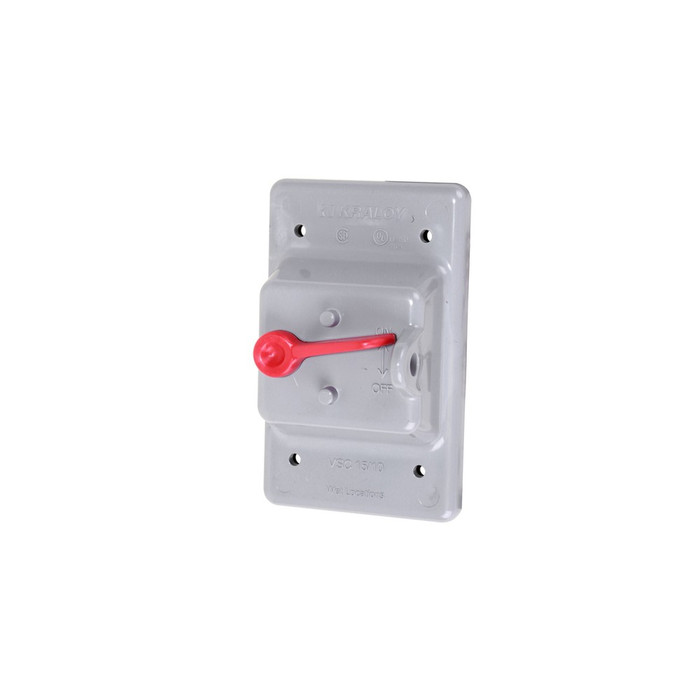 Kraloy 078900 Weatherproof PVC Single-Gang Toggle Switch Cover