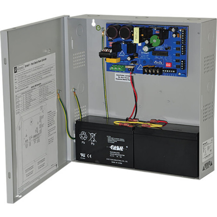 Altronix STRIKEIT2 Pabic Device Power Controller, 115VAC 60Hz at 6.3A Input, Two Ouput Options, Grey Enclosure
