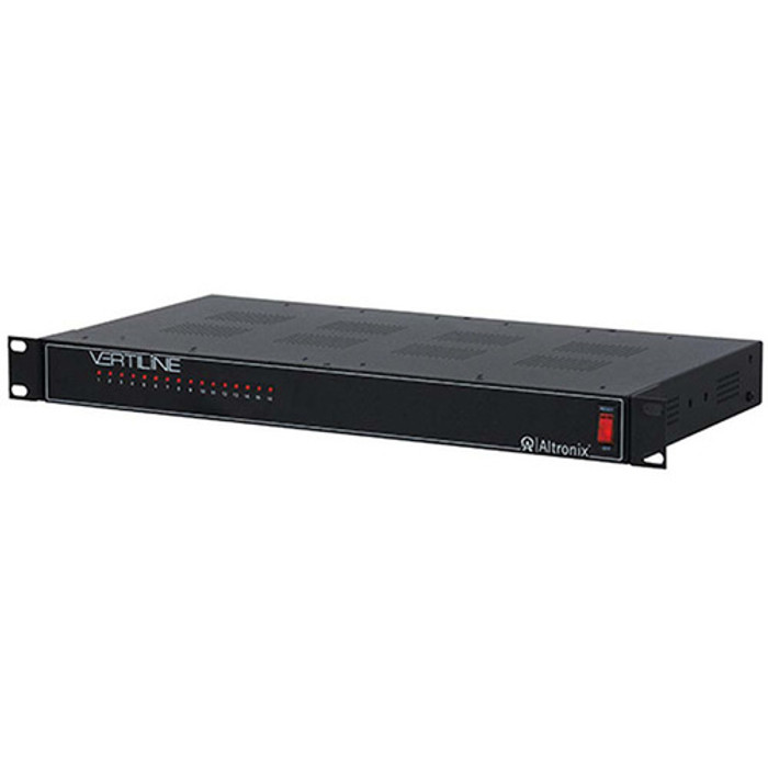 Altronix VERTILINE33TD DC CCTV Rack Mount Power Supply, 115VAC 60Hz at 3A Input, 16 PTC Protected Outputs 12VDC at 16A Max Total