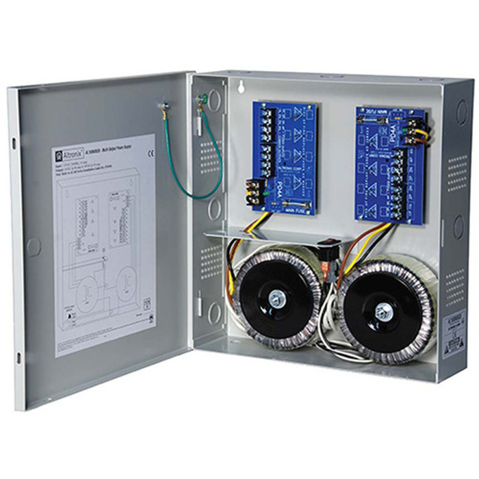 Altronix AL168600CB Power Supply, Input 115VAC 50/60Hz at 5.4A, 8 PTC Outputs, 16VAC at 40A, 18VAC at 36A, Grey Enclosure