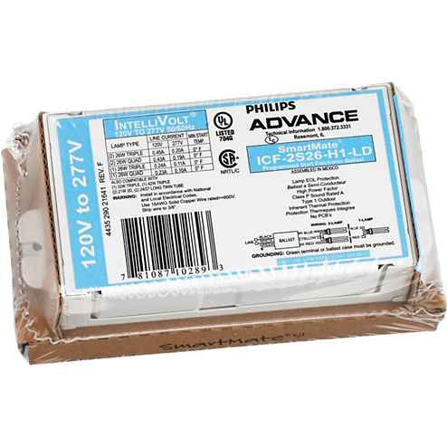 Philips Lighting 9137005008 SMARTMATE ICF2S H1LDK Electronic Fluorescent Ballast, 120-277V, Programmed-Start