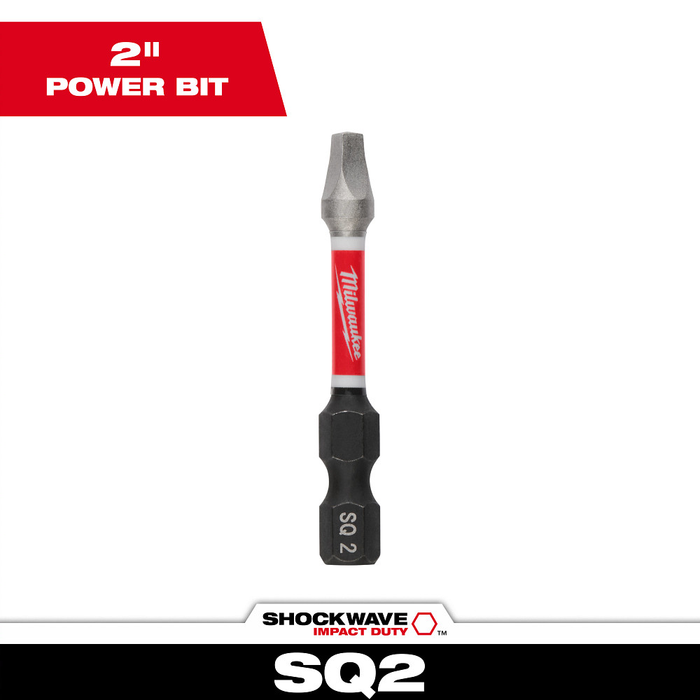 Milwaukee SHOCKWAVE Impact Duty 2" Square Recess Power Bit