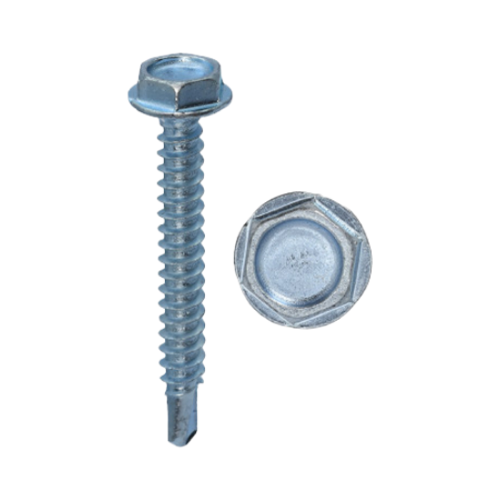 Minerallac #10-16 Hex Washer Head Tek Screws - Zinc Plated