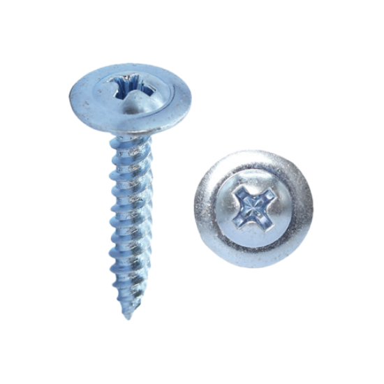 Minerallac #8 Sheet Metal Screws with Wafer Head Phillips Drive Zinc