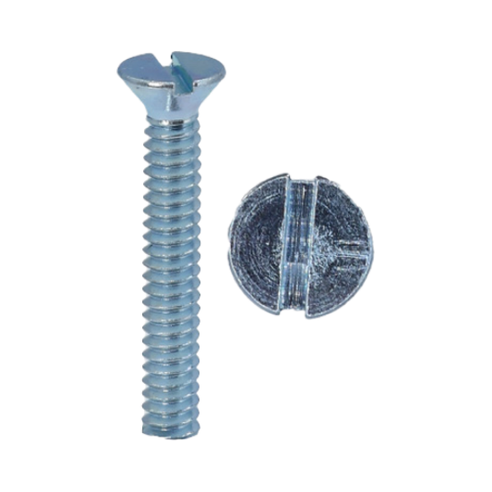Minerallac 6-32 x 2" Machine Screws Flat Head with Zinc Plated
