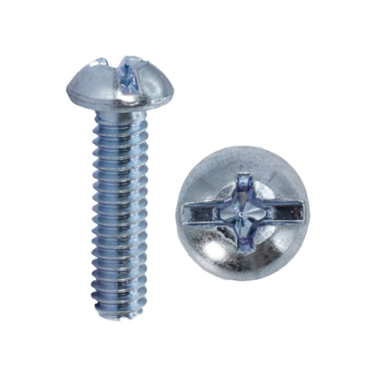 Minerallac 1/4-20 Round Head Machine Screws with Phillips/Slotted