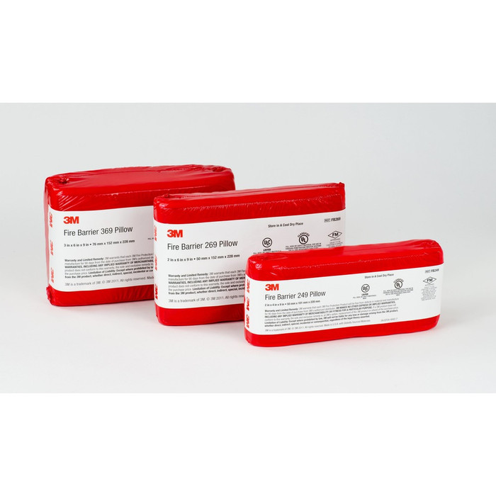 3M FB-249 Fire Barrier Pillow, Small, 2 in x 4 in x 9 in