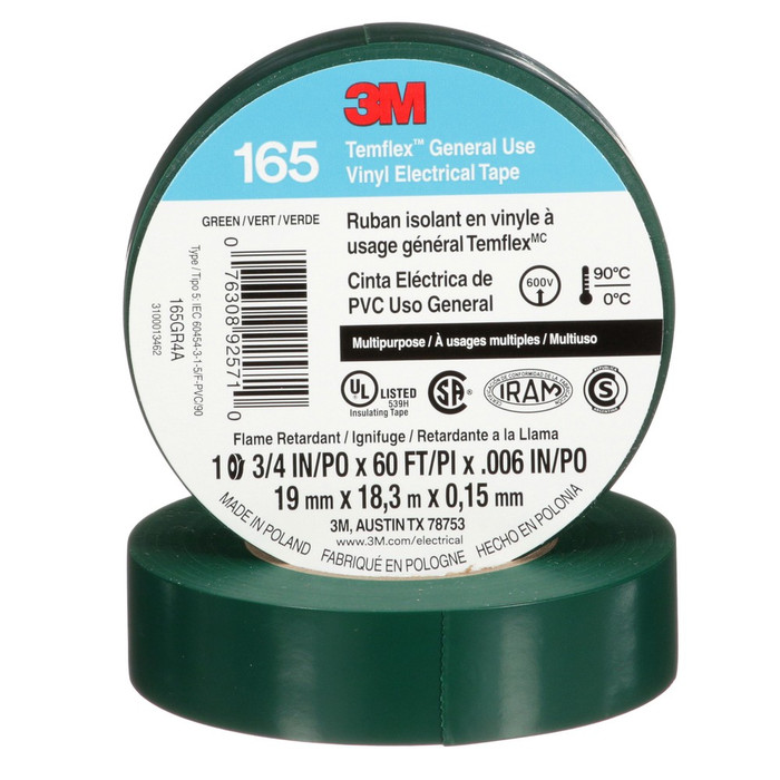 3M Temflex 165 General-Use Vinyl Electrical Tape