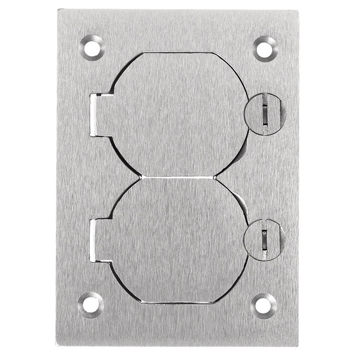Hubbell Wiring SA3825 Aluminum 1-Gang Carpet/Tile Concrete Floor Box Cover, ScrubShield® Finish, 4.15-Inch x 2.99-Inch