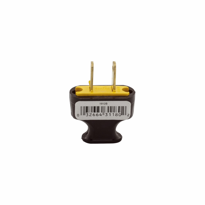 Eaton Brown Straight Blade Plug, 15A 125V, 2-Pole 2-Wire NEMA 1-15P