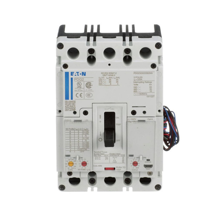 Eaton Power Defense Molded Case Circuit Breaker, Frame 2, Three-Pole, 150A