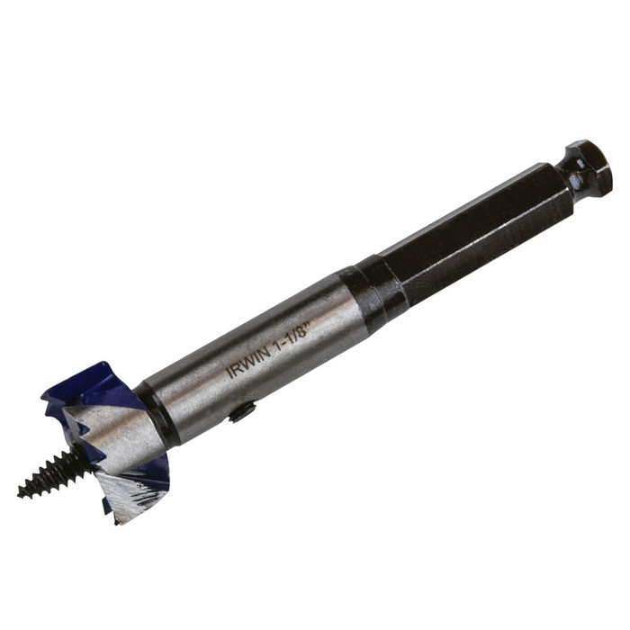 Irwin 304600 Series 1-1/8" 3-Cutter Self-Feed Wood Boring Drill Bit, High Carbon Steel