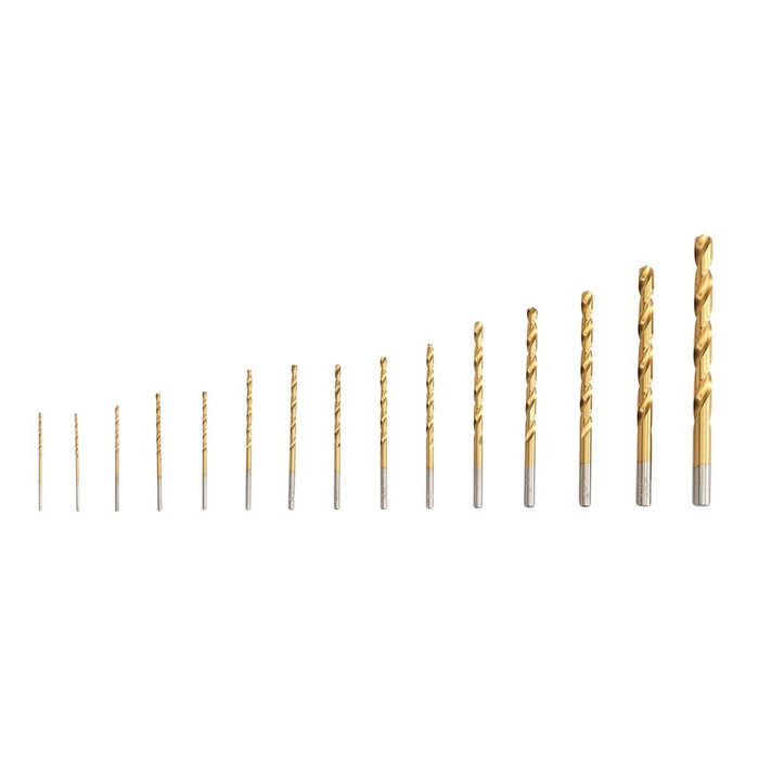 Irwin 4935607 Titanium Nitride Coated High-Speed Steel Drill Bit Set, Pro Case, 15-Piece