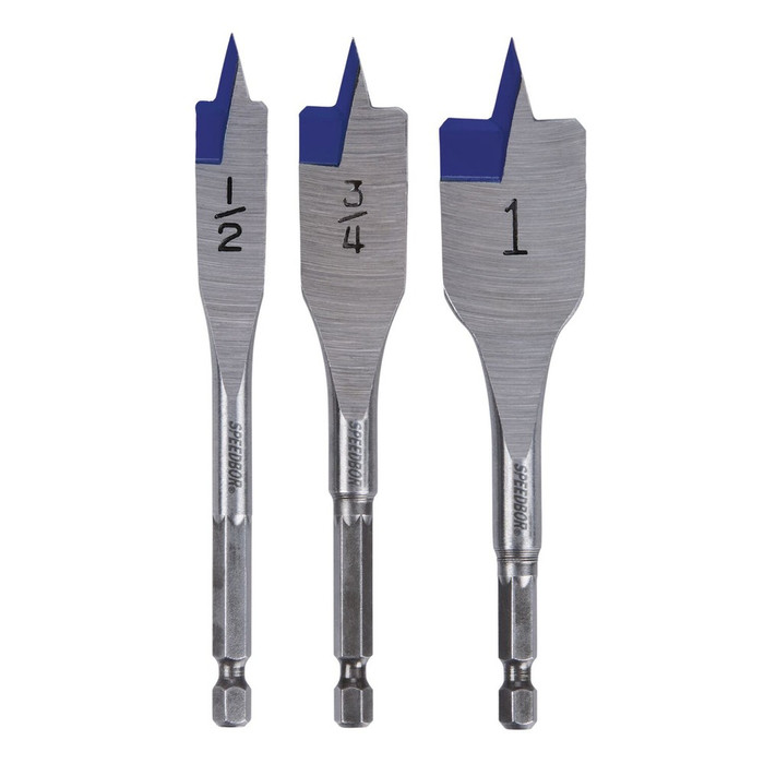 Irwin 87950 Speedbor Blue Groove Spade Bit Set, 3-Piece