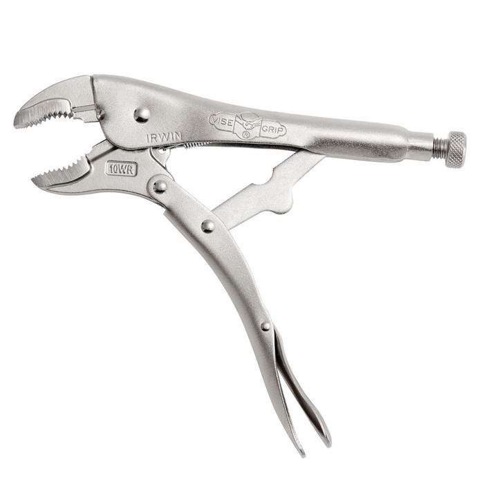 Irwin Curved Jaw Locking Pliers with Wire Cutter, Alloy Steel