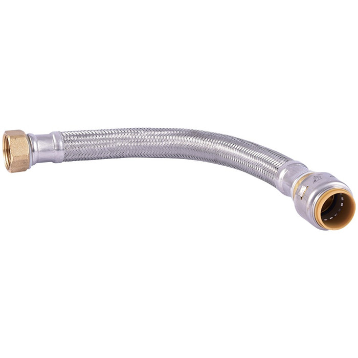 SharkBite UR30 Series Max Push-to-Connect Water Heater Connector, Braided Stainless Steel