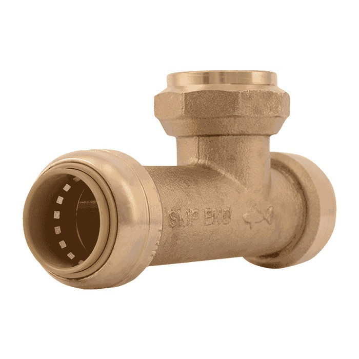 SharkBite U3486LF 3/4" Female Centre Slip Tee, Push-Fit Push-to-Connect Fitting