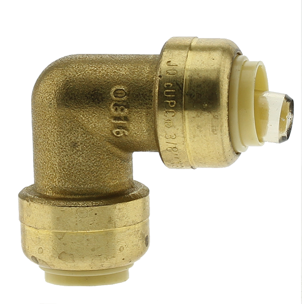 Boshart BPF-E No-Lead Brass Push-Fit Elbow, Copper/CPVC/PEX