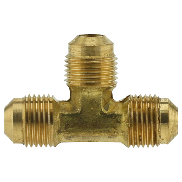 Boshart BF-44 Flare Tee Fitting, 3-Way Branch Connector for Gas, Oil, Air and Water Lines