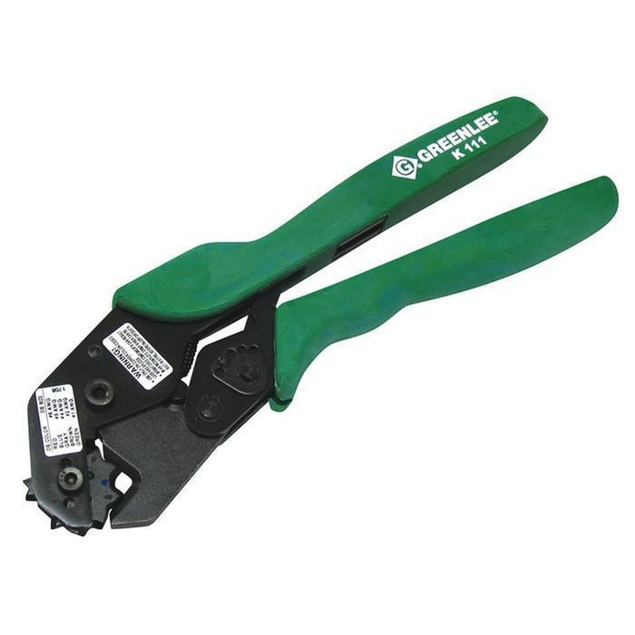 Greenlee K111 Crimp Tool, 8-1 AWG Copper Color Coded Connectors
