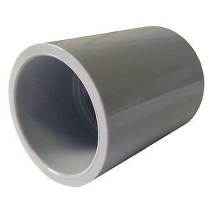 Cantex 6141628 2" Schedule 40 Gray PVC Female Coupling with Center Stop