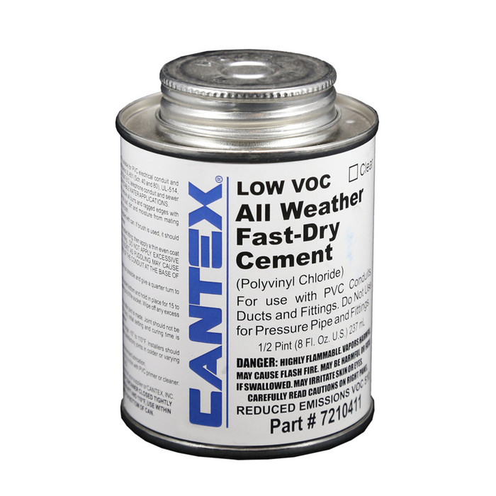 Cantex 7210411 Cold Weather PVC Solvent Cement, 1/2 Pint