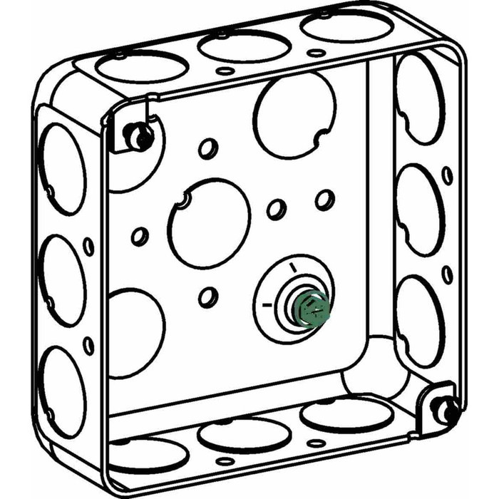 Orbit D4SB Series 1-1/2" Deep 4" Square Junction Box, Drawn Steel, Pack of 100