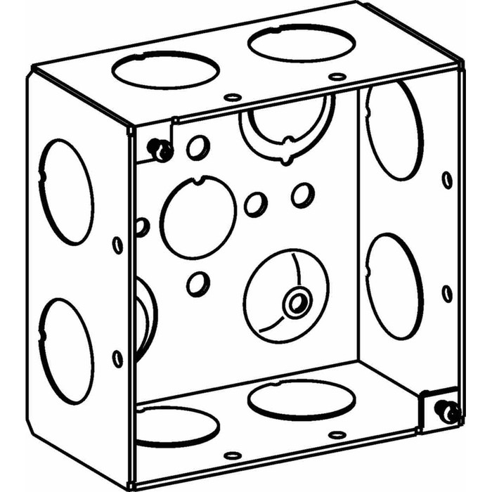 Orbit 4SDB Series Square Deep Box, Welded Steel, 1" KO