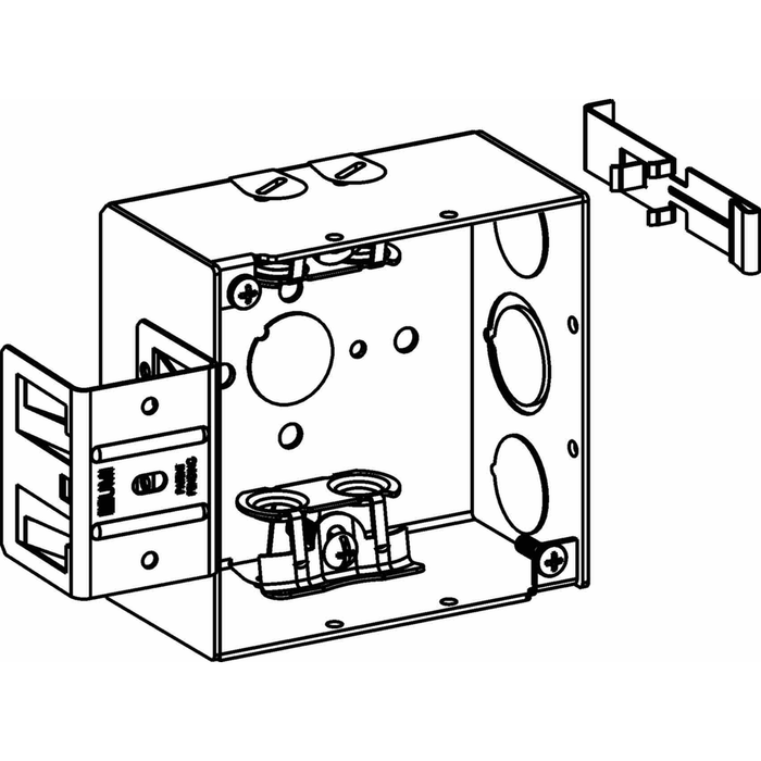Orbit 4SDB-MC-MS 4" Square Deep Box, Welded with MC Clamps & MS Bracket, Pack of 100