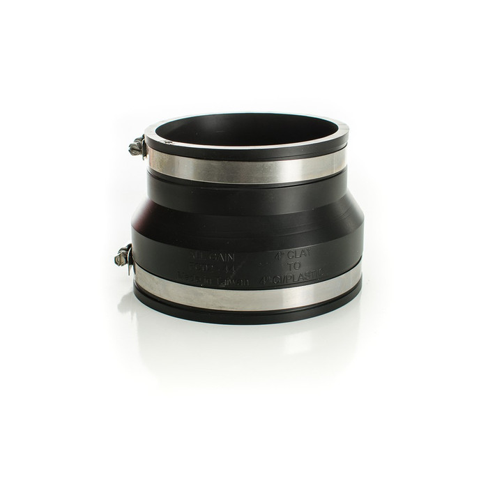 Pasco 56244 Clay-to-Cast-Iron Flexible Plastic Pipe Coupling