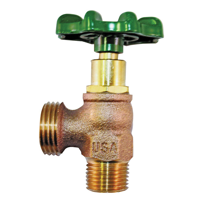Arrowhead Brass 221LF 22 Series 3/4" Male Boiler Drain, Brass Valve