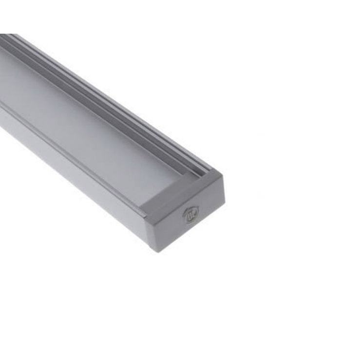 DiodeLED DI-CPEC-SL-1 Slim End Cap for Chromapath® LED Tape Light Builder Channels, Gray/Brushed Aluminum