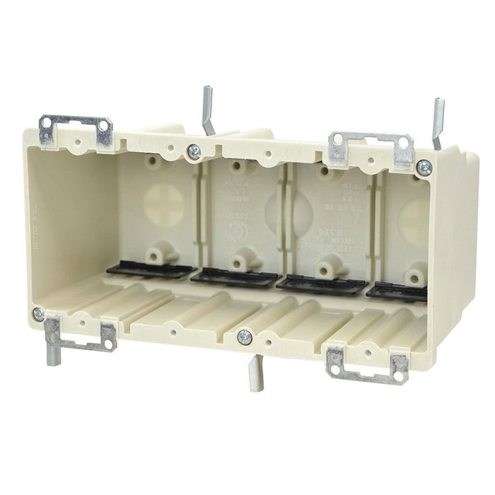 Allied Moulded 9314-EWK 4-Gang Fiberglass Reinforced Electrical Switch Box
