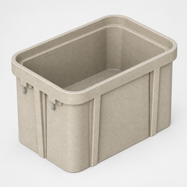 Quazite PG2436BA24 Fiberglass Reinforced Polymer Concrete Underground Box, Open Bottom