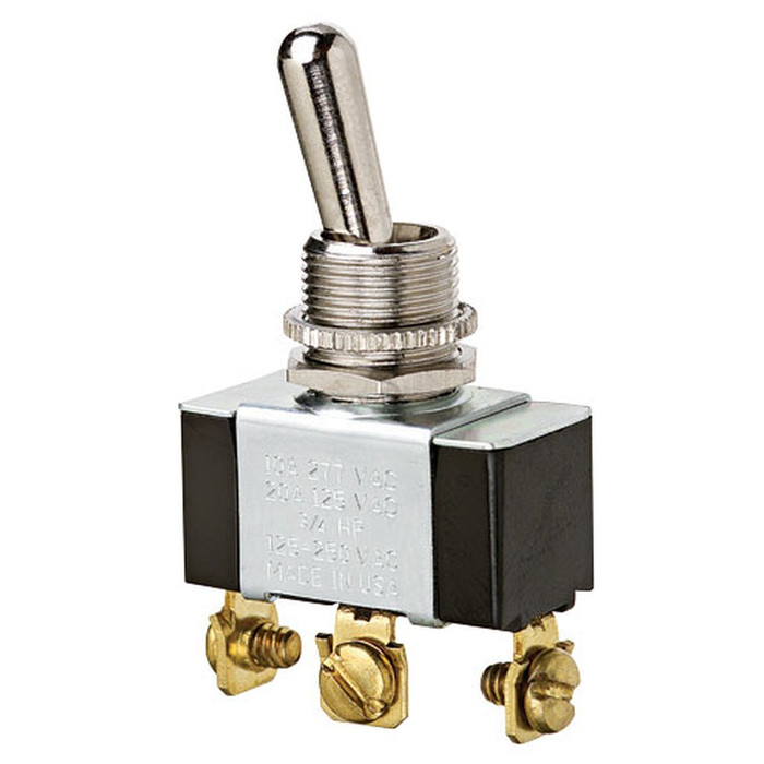 Ideal Industries 774009 SPDT Toggle Switch, (On)-Off-(On), Screw Terminal