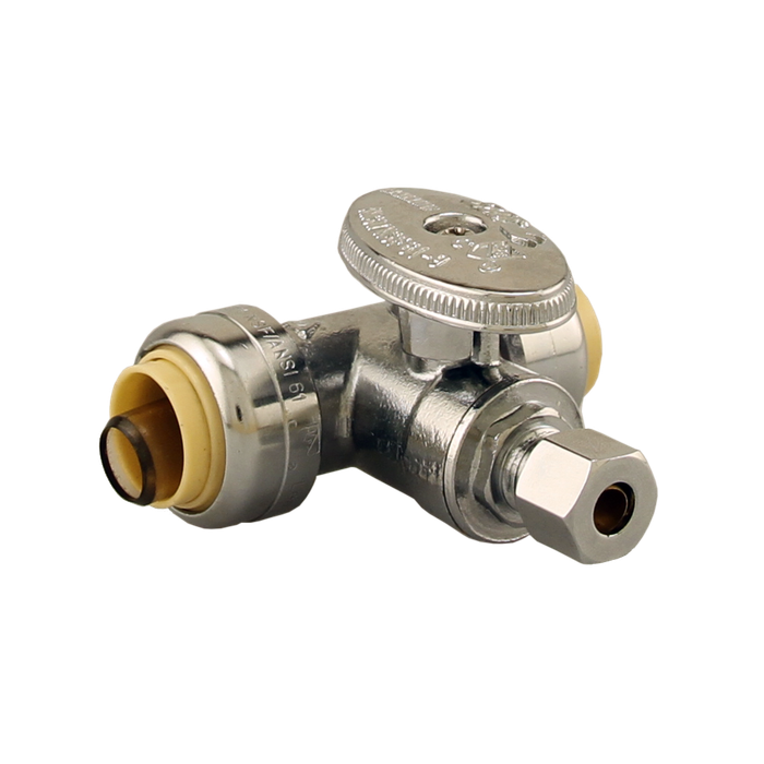 Boshart 08SVT Quarter-Turn Tee Supply Stop Valve, No-Lead