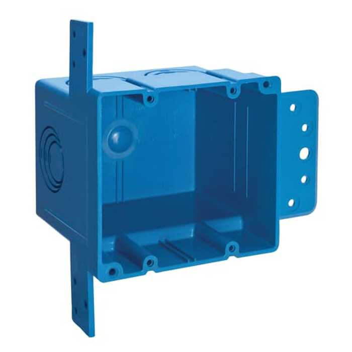 Carlon A238 2-Gang 4 In Square ENT Outlet Box, PVC