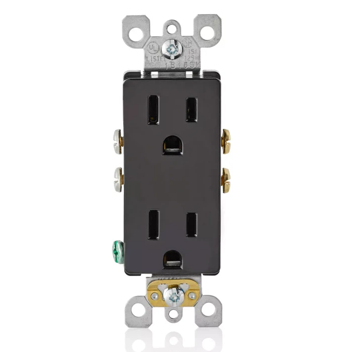 Leviton 5325-SE Straight Blade Duplex Receptacle, Pack of 100