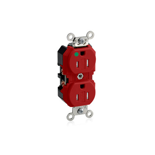 Leviton 8200-SGR Hospital Grade Duplex Receptacle, 15A-125V, Pack of 100