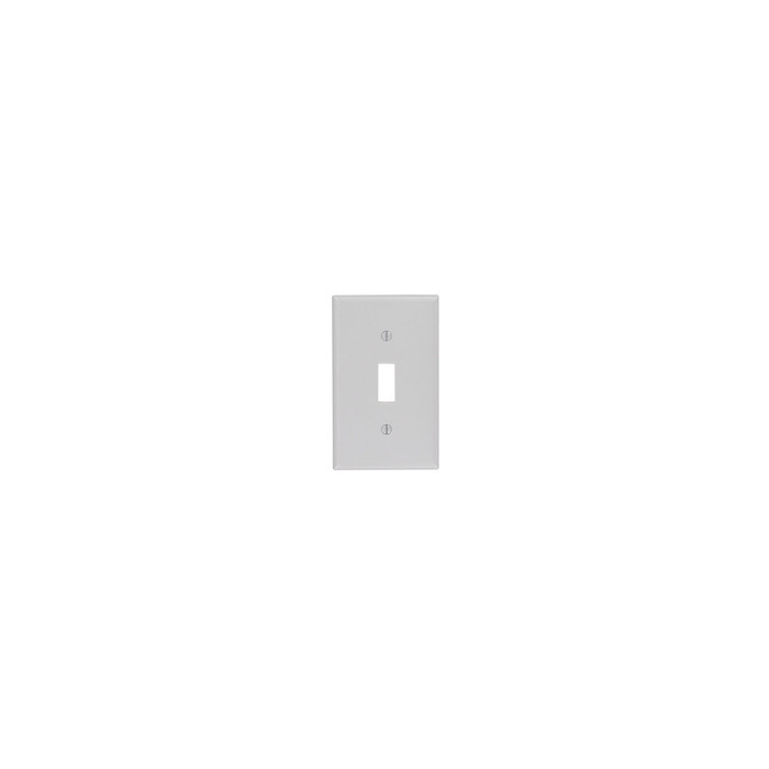 Leviton 87001 Gray Toggle Switch Wallplate, Single-Gang, Pack of 100