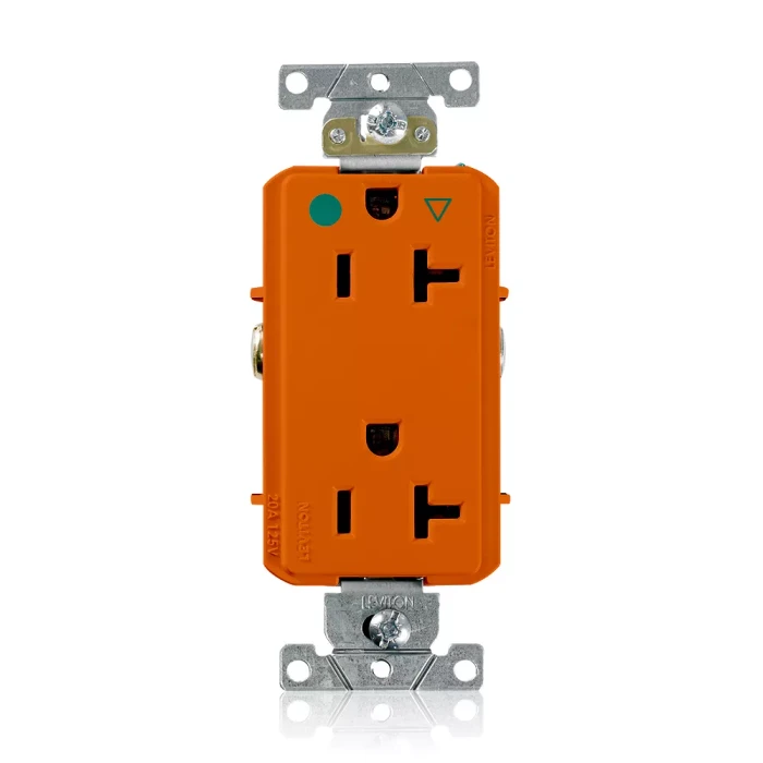 Leviton D8300-IG Isolated Ground Duplex Receptacle, Industrial Grade