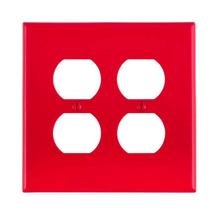 Leviton PJ82-R Weatherproof Single-Gang Wallplate Cover, Red, Pack of 100