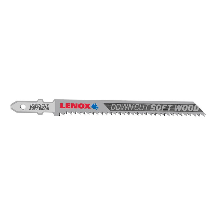 Lenox 1991387 T-Shank Down-Cut Wood Jig Saw Blade, 4" x 5/16", 10 TPI, 5-Pack