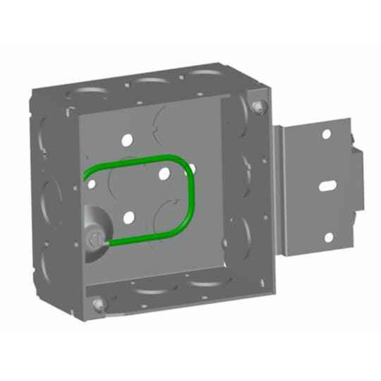 Steel City 52171MS1234 Outlet Box with Metal Stud Bracket