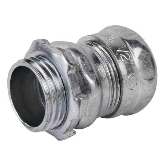 Steel City EMT Compression Connector (Insulated, Zinc-Plated Steel)