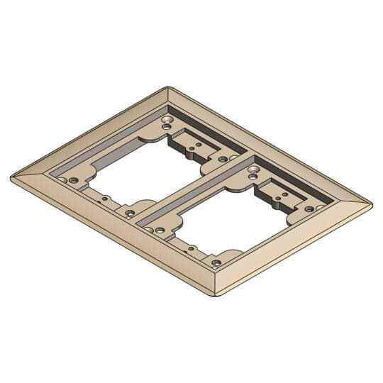 Steel City P64P 2-Gang Carpet Plate Flange Poke-Thru Cover
